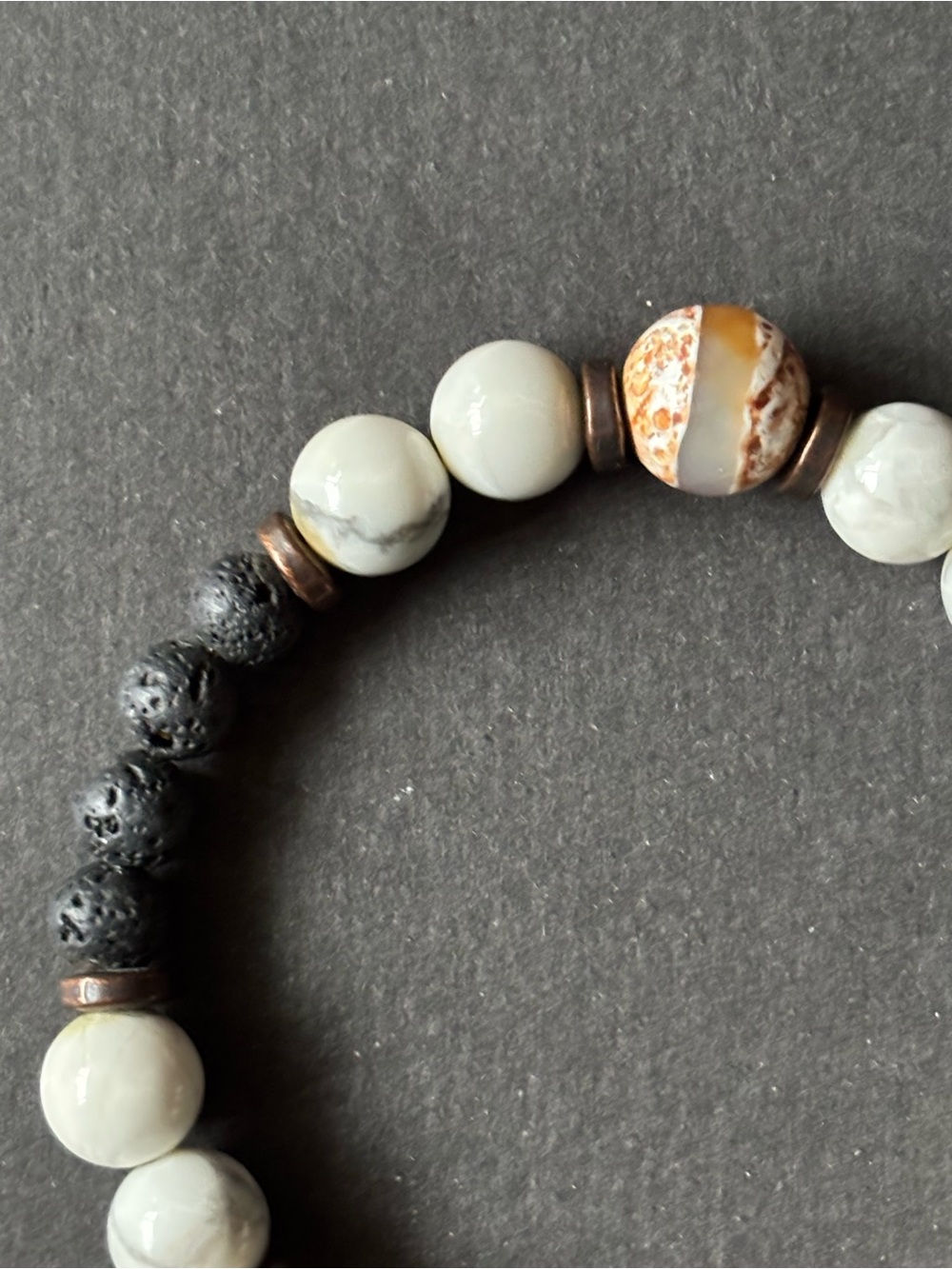 LavHa Cayman Diffuser Bracelet | Howlite Lava Stone | Aromatherapy - Picture 10 of 11
